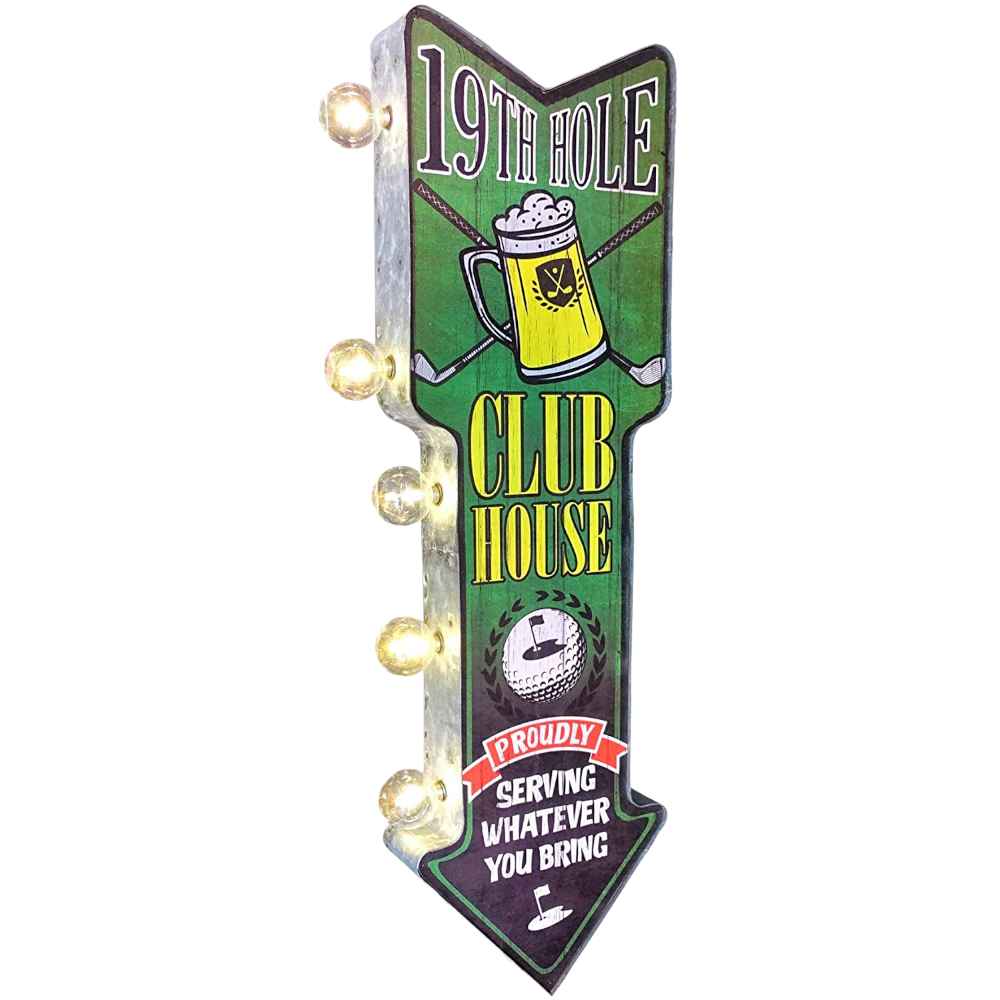Golf 19th Hole LED Arrow Sign