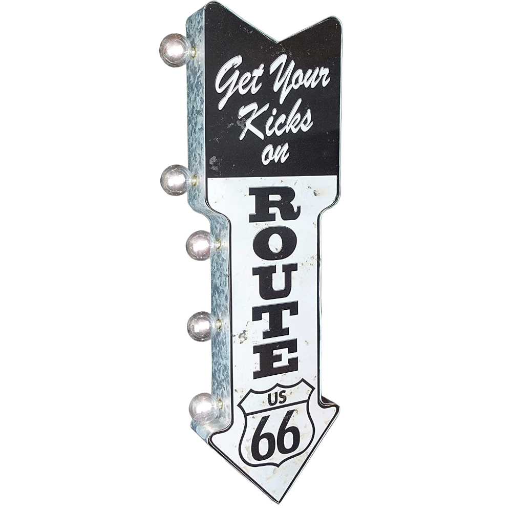 Route 66 LED Arrow Sign