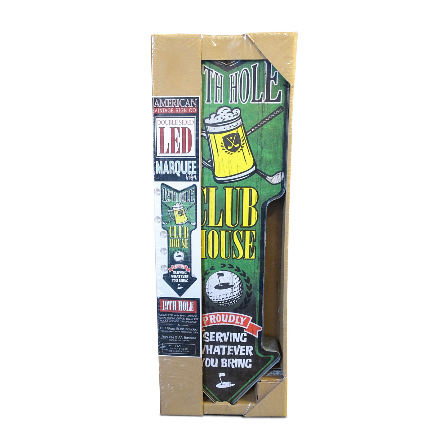 Golf 19th Hole LED Arrow Sign