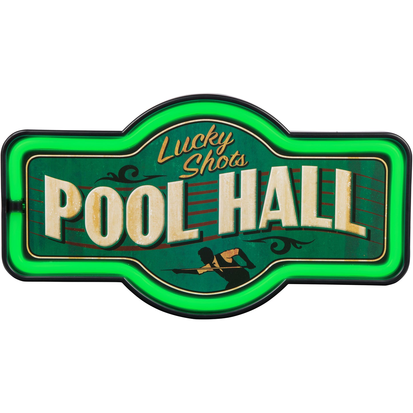 Lucky Shots Pool Hall LED Neon Sign