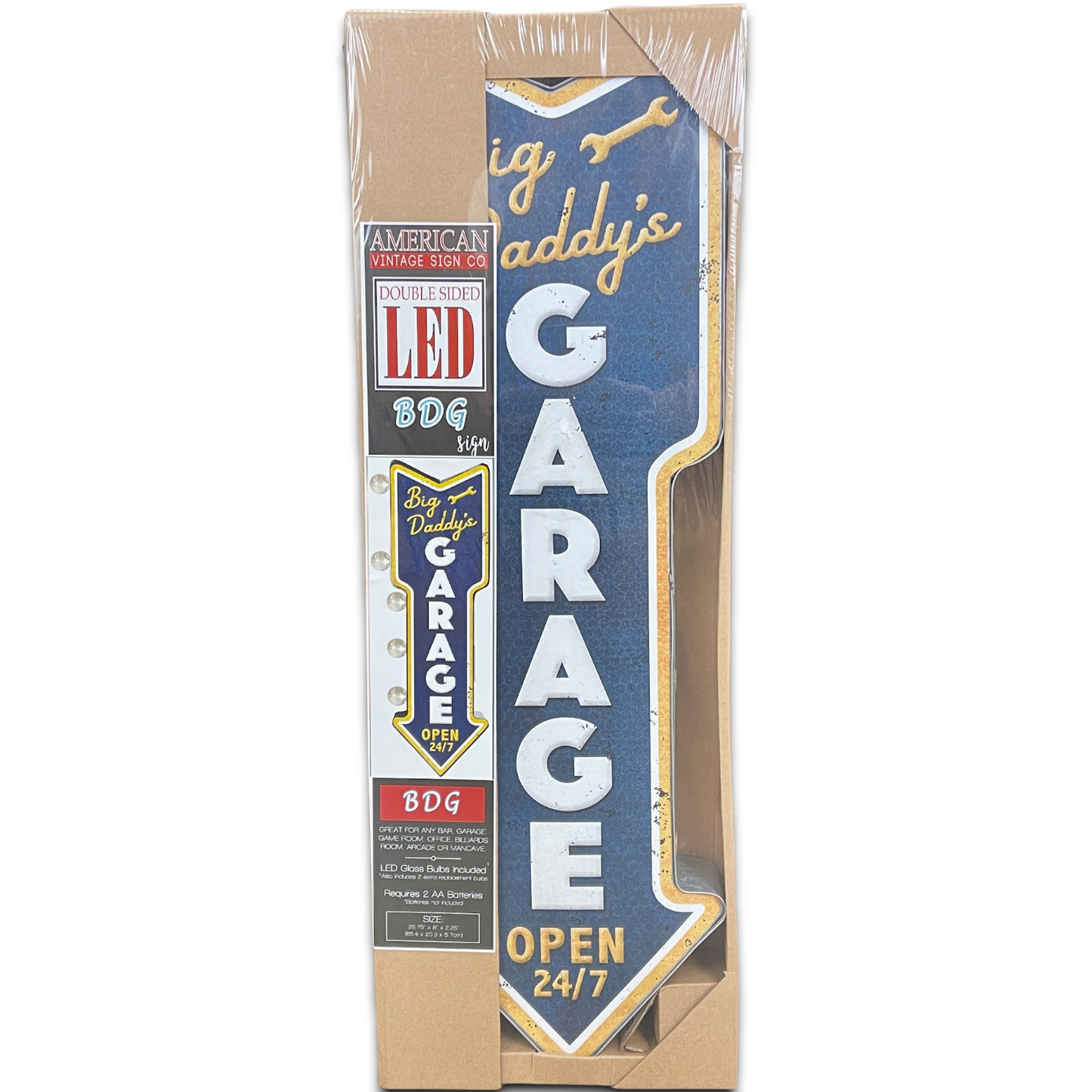 Big Daddy’s Garage LED Arrow Sign