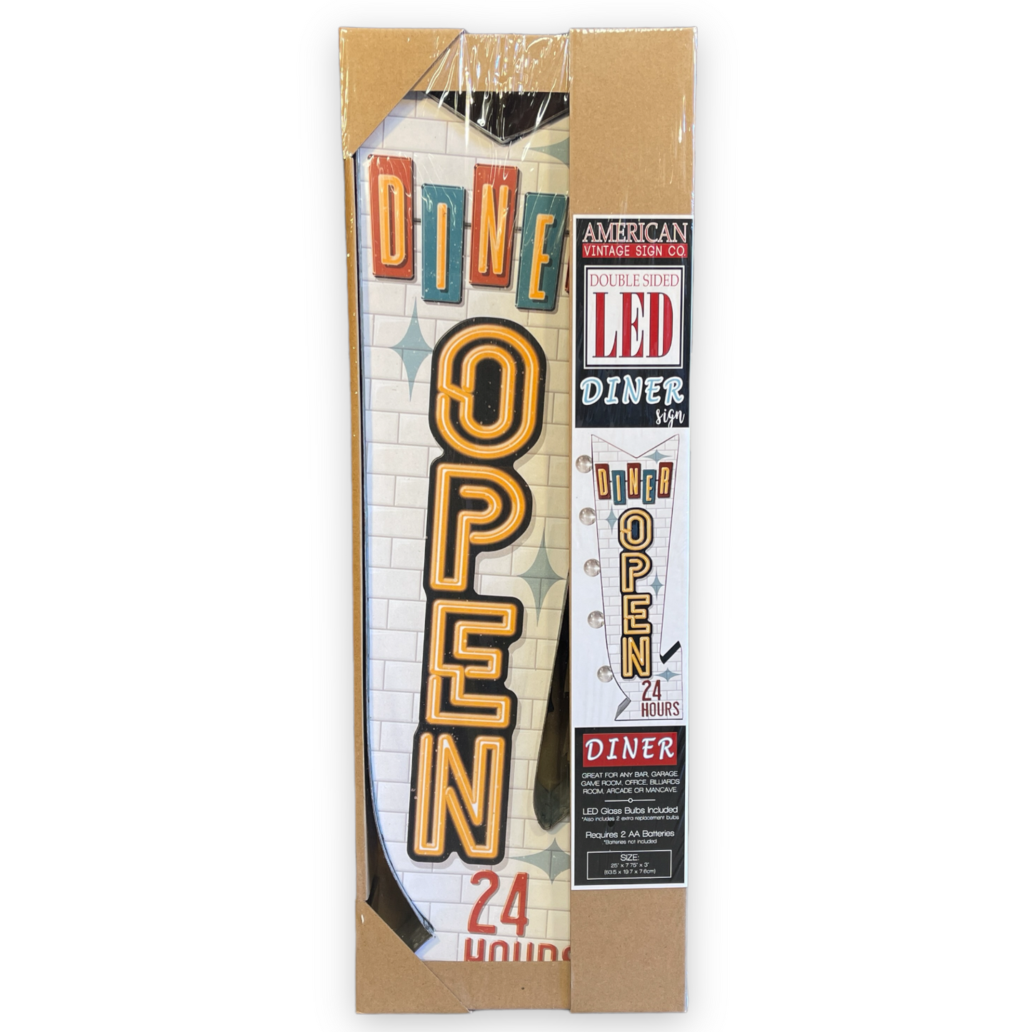 Diner Open LED Arrow Sign