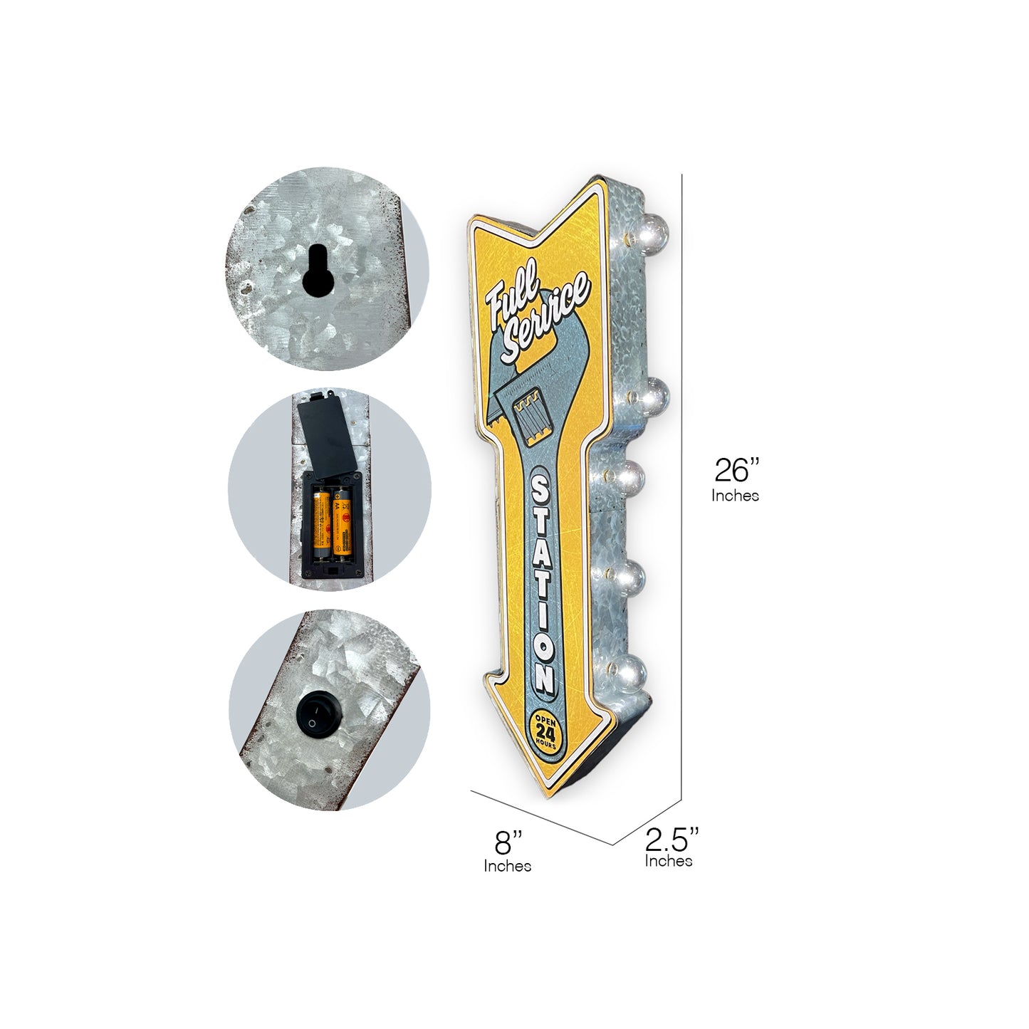 Full Service Station LED Arrow Sign